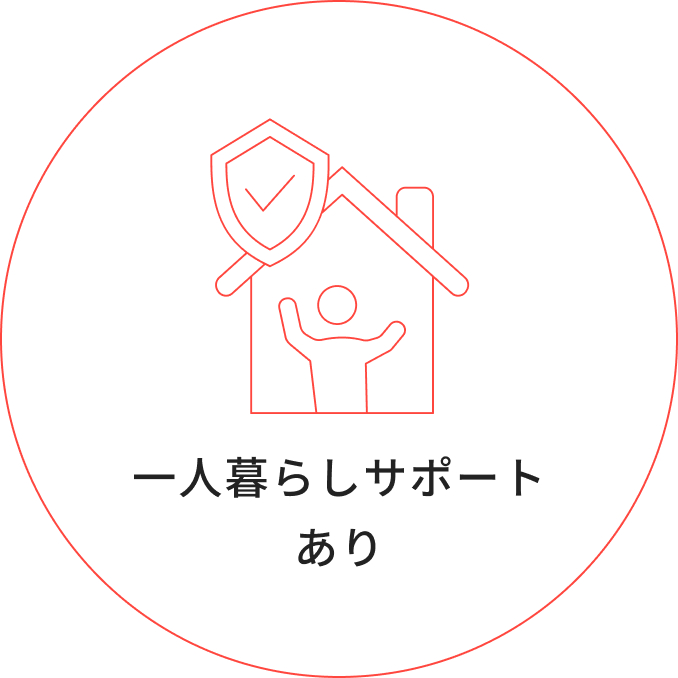 一人暮らしサポートあり